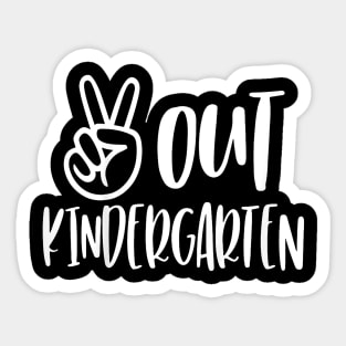 Kids Peace Out Kindergarten Last Day Of School Sticker